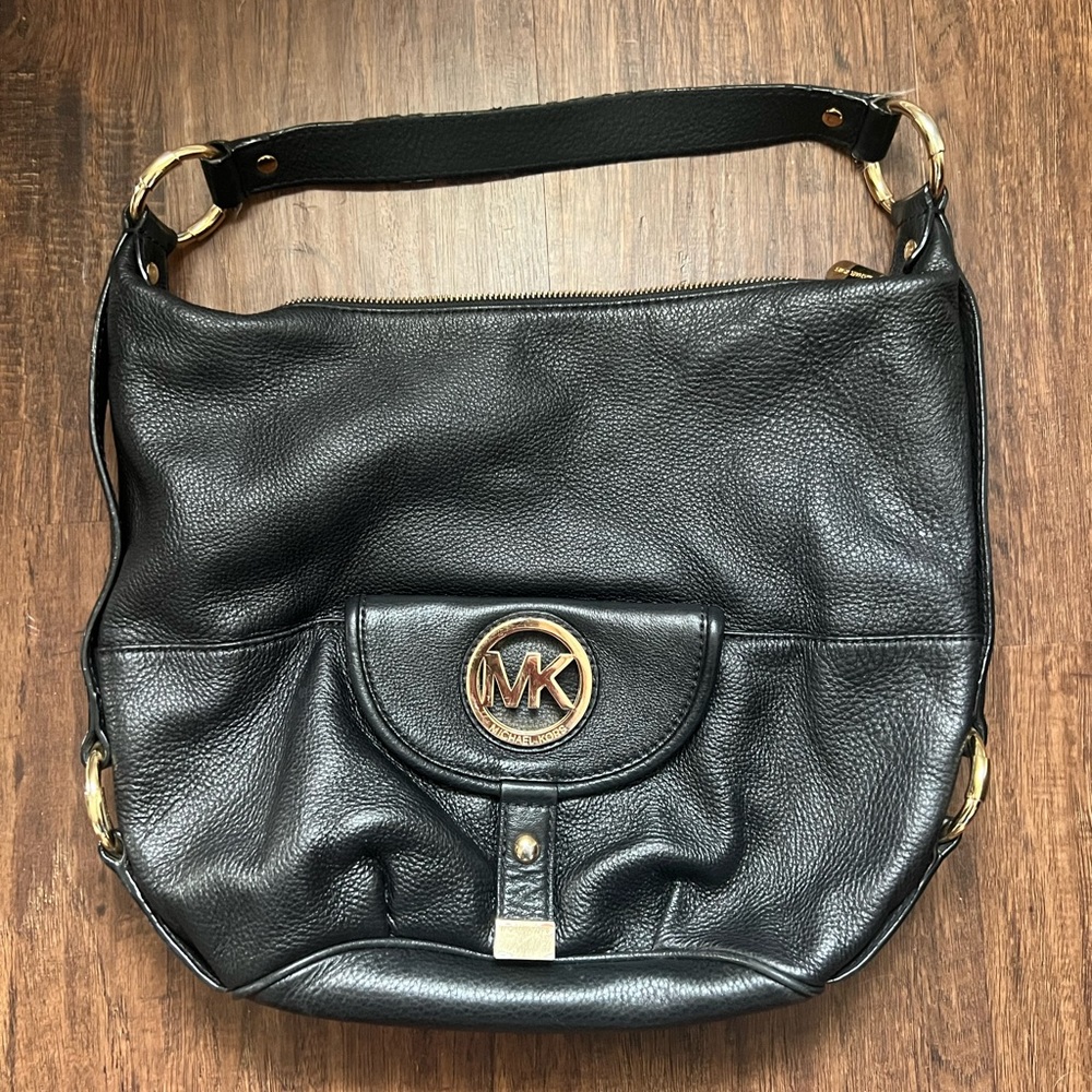 Michael Kors pebbled leather hobo bag